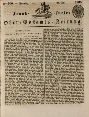 Frankfurter Ober-Post-Amts-Zeitung Sonntag 22. Juli 1838