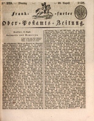 Frankfurter Ober-Post-Amts-Zeitung Montag 20. August 1838