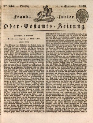 Frankfurter Ober-Post-Amts-Zeitung Dienstag 4. September 1838