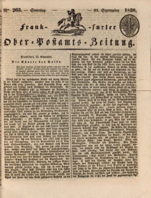 Frankfurter Ober-Post-Amts-Zeitung Sonntag 23. September 1838