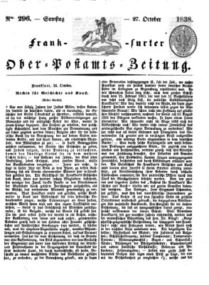 Frankfurter Ober-Post-Amts-Zeitung Samstag 27. Oktober 1838