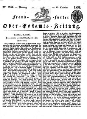 Frankfurter Ober-Post-Amts-Zeitung Montag 29. Oktober 1838