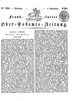 Frankfurter Ober-Post-Amts-Zeitung Sonntag 4. November 1838