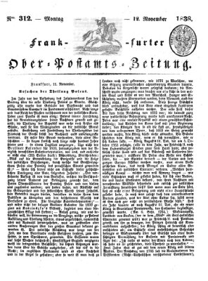 Frankfurter Ober-Post-Amts-Zeitung Montag 12. November 1838