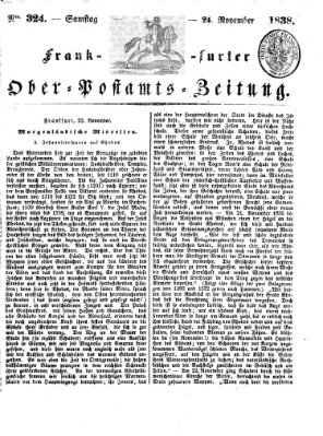 Frankfurter Ober-Post-Amts-Zeitung Samstag 24. November 1838