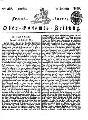 Frankfurter Ober-Post-Amts-Zeitung Samstag 8. Dezember 1838