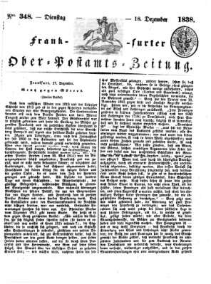 Frankfurter Ober-Post-Amts-Zeitung Dienstag 18. Dezember 1838