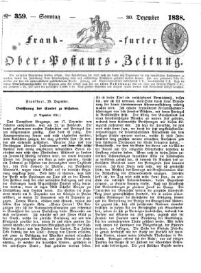 Frankfurter Ober-Post-Amts-Zeitung Sonntag 30. Dezember 1838