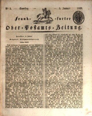 Frankfurter Ober-Post-Amts-Zeitung Samstag 5. Januar 1839