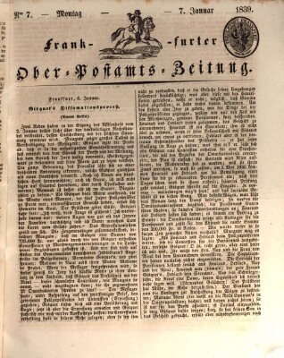 Frankfurter Ober-Post-Amts-Zeitung Montag 7. Januar 1839