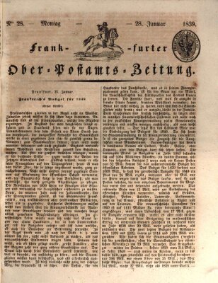 Frankfurter Ober-Post-Amts-Zeitung Montag 28. Januar 1839