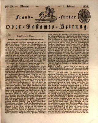 Frankfurter Ober-Post-Amts-Zeitung Montag 4. Februar 1839