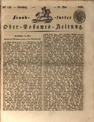 Frankfurter Ober-Post-Amts-Zeitung Samstag 25. Mai 1839