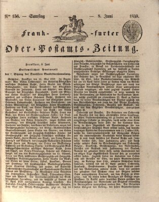 Frankfurter Ober-Post-Amts-Zeitung Samstag 8. Juni 1839