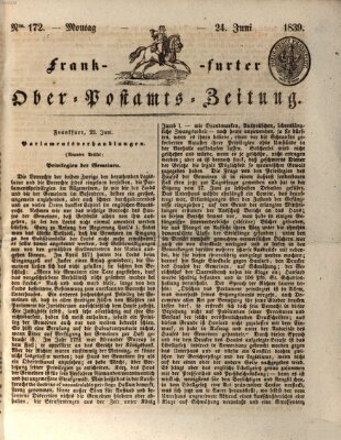 Frankfurter Ober-Post-Amts-Zeitung Montag 24. Juni 1839