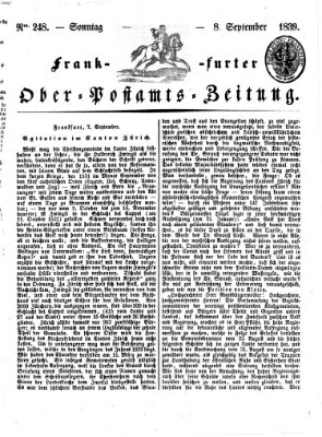 Frankfurter Ober-Post-Amts-Zeitung Sonntag 8. September 1839