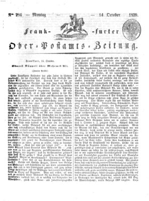 Frankfurter Ober-Post-Amts-Zeitung Montag 14. Oktober 1839