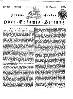 Frankfurter Ober-Post-Amts-Zeitung Montag 30. Dezember 1839