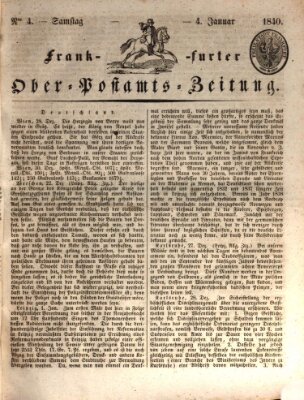 Frankfurter Ober-Post-Amts-Zeitung Samstag 4. Januar 1840