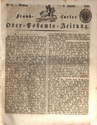 Frankfurter Ober-Post-Amts-Zeitung Montag 6. Januar 1840