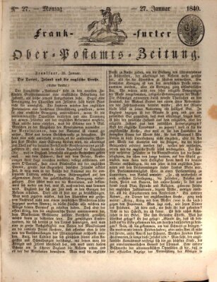 Frankfurter Ober-Post-Amts-Zeitung Montag 27. Januar 1840