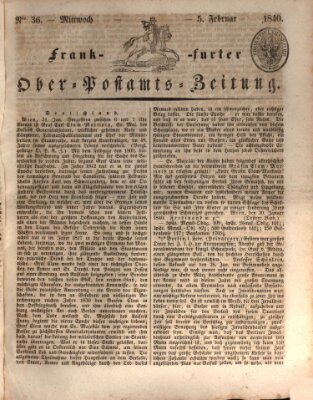 Frankfurter Ober-Post-Amts-Zeitung Mittwoch 5. Februar 1840