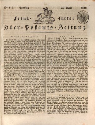 Frankfurter Ober-Post-Amts-Zeitung Samstag 25. April 1840