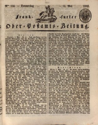 Frankfurter Ober-Post-Amts-Zeitung Donnerstag 14. Mai 1840