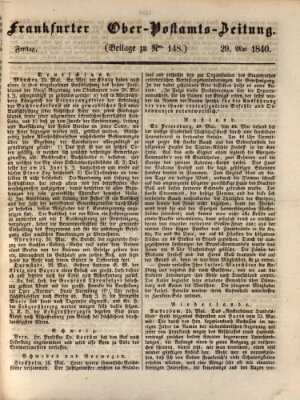 Frankfurter Ober-Post-Amts-Zeitung Freitag 29. Mai 1840