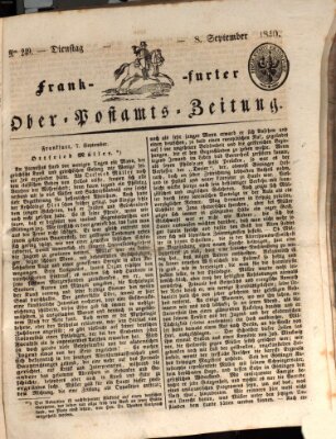 Frankfurter Ober-Post-Amts-Zeitung Dienstag 8. September 1840