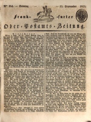 Frankfurter Ober-Post-Amts-Zeitung Sonntag 13. September 1840