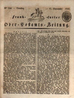 Frankfurter Ober-Post-Amts-Zeitung Dienstag 15. September 1840