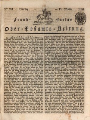 Frankfurter Ober-Post-Amts-Zeitung Dienstag 13. Oktober 1840