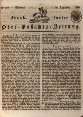 Frankfurter Ober-Post-Amts-Zeitung Mittwoch 30. Dezember 1840