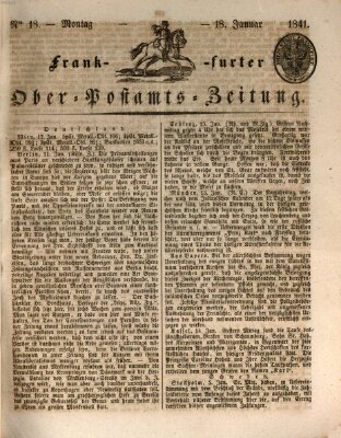 Frankfurter Ober-Post-Amts-Zeitung Montag 18. Januar 1841