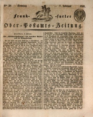 Frankfurter Ober-Post-Amts-Zeitung Sonntag 7. Februar 1841