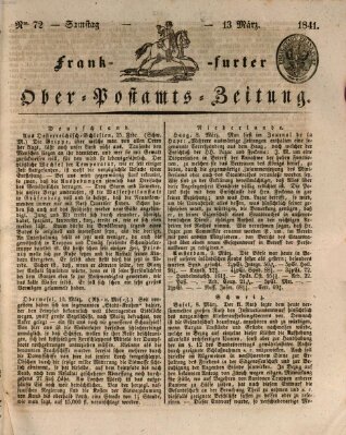 Frankfurter Ober-Post-Amts-Zeitung Samstag 13. März 1841