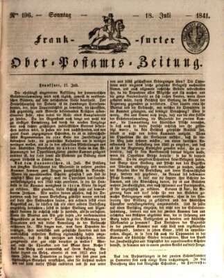 Frankfurter Ober-Post-Amts-Zeitung Sonntag 18. Juli 1841