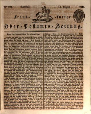 Frankfurter Ober-Post-Amts-Zeitung Samstag 14. August 1841