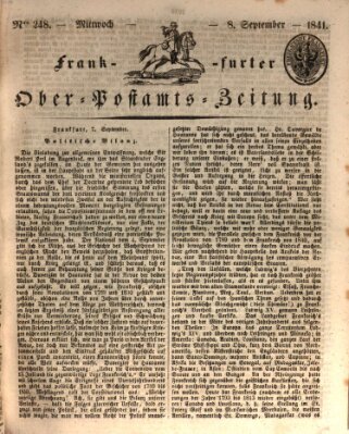 Frankfurter Ober-Post-Amts-Zeitung Mittwoch 8. September 1841