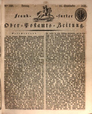 Frankfurter Ober-Post-Amts-Zeitung Freitag 10. September 1841