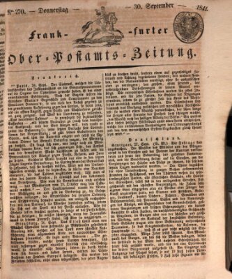 Frankfurter Ober-Post-Amts-Zeitung Donnerstag 30. September 1841