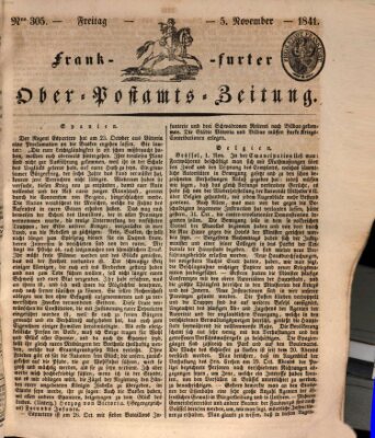 Frankfurter Ober-Post-Amts-Zeitung Freitag 5. November 1841