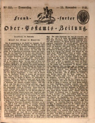 Frankfurter Ober-Post-Amts-Zeitung Donnerstag 25. November 1841