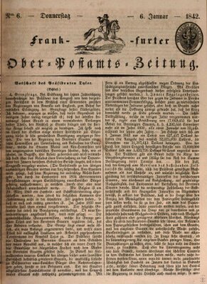 Frankfurter Ober-Post-Amts-Zeitung Donnerstag 6. Januar 1842