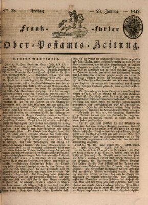 Frankfurter Ober-Post-Amts-Zeitung Freitag 28. Januar 1842
