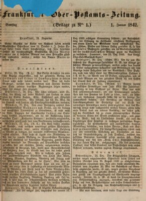 Frankfurter Ober-Post-Amts-Zeitung Saturday 1. January 1842
