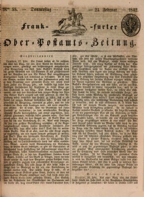 Frankfurter Ober-Post-Amts-Zeitung Donnerstag 24. Februar 1842