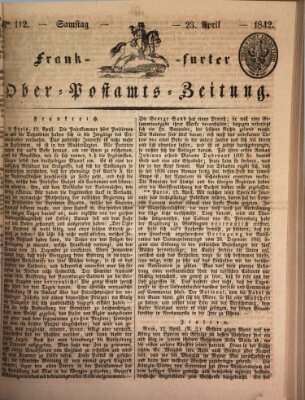 Frankfurter Ober-Post-Amts-Zeitung Samstag 23. April 1842