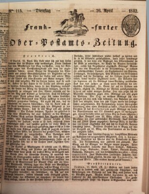 Frankfurter Ober-Post-Amts-Zeitung Dienstag 26. April 1842